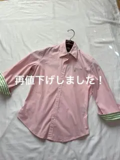Ralph Lauren ピンク七分シャツ