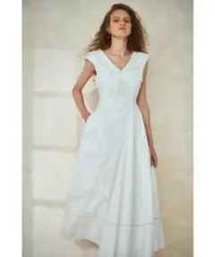 laubeblanc Yoke lace tiered dress white - メルカリ
