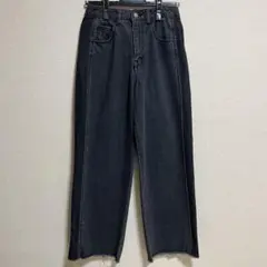 FLASH BLUE サイドラインデニムパンツ　中黒