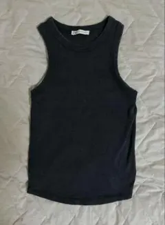 ZARA リブタンクトップ ダメージ加工のサムネイル