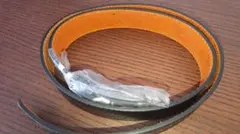 高級黒革ベルト