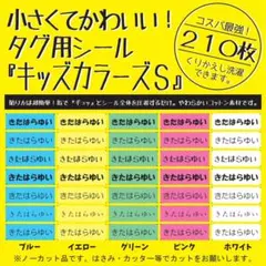 210枚 キッズカラーズS お名前布シール タグ用 ノンアイロン アイロン不要