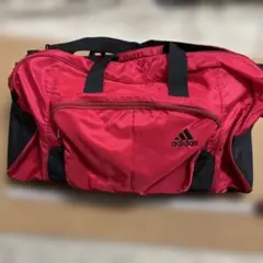 adidas ナイロンボストンバッグ　赤