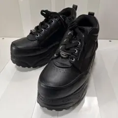 新品未使用✴︎Yosuke 厚底スニーカー ブラックフラットサイドジップのサムネイル
