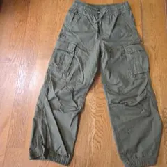 オリーブ カーゴパンツ ゴムウエスト