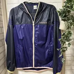 adidasレディースパーカーOT紺/紫のサムネイル