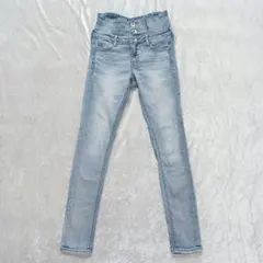 ジェイダ ハイウエスト ウエストクロス スキニー デニム パンツ ストレッチ S