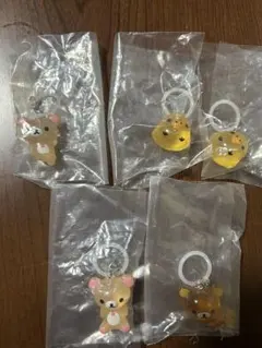 リラックマ クリアマスコットチャーム ガチャ 5個セット