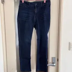 レディース スキニーデニムパンツ インディゴブルーのサムネイル