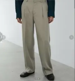 LIDNM WOOL BACKSATIN STRAIGHT SLACKSのサムネイル