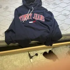 TOMMY JEANS ネイビー フード付きパーカー