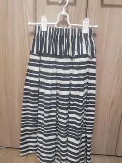 ストライプ フレアロングスカート