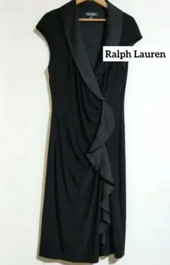 RALPH LAUREN ブラック ノースリーブ ワンピース