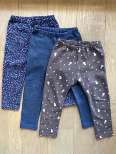 【ユニクロ】裏起毛レギンス3点セット