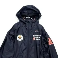 ラフアンドスウェル　フード　ブルゾン　ジャンパー　S ブラック　ワッペン