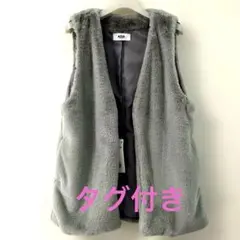 [新品タグ付き]AZUL グレー ファーベスト　フリーサイズ