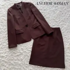 美品⭐︎ANCHOR WOMAN セットアップ スカートスーツ ノーカラー S相当のサムネイル