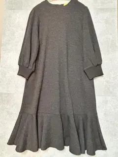 美品✨アーバンリサーチロッソ 裾フレアワンピース ウールブレンド ストレッチ M