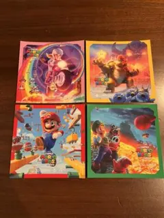 スーパーマリオブラザーズ映画特典　ステッカーセット　4種