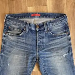 BEAMS x RED CARD ダメージ加工 デニムパンツ
