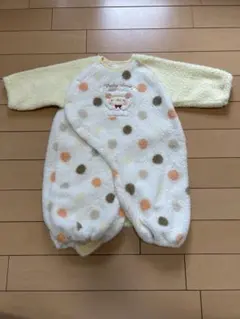 西松屋　羊刺繍フリースロンパース 50-60cm