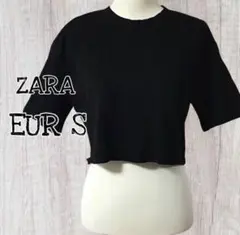 ZARA トップス オーバーサイズ ショート丈 半袖カットソーSサイズ/USED