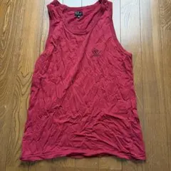 R.J.B タンクトップ レッド ノースリーブ 刺繍　38 日本製のサムネイル