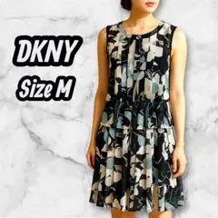 ⭕️DKNY フラワープリント レイヤードワンピース シアー プリーツのサムネイル