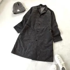 ロングコート　レディース　テーラードジャケット　ダークグレー