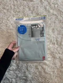 UNIQLO AIRism Tシャツ 110サイズ ライトブルー