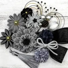 髪飾り　☆3961☆ つまみ細工　成人式　卒業式　結婚式　七五三　帯留め