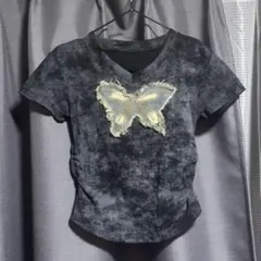 SHEIN ウエスト絞り Tシャツ