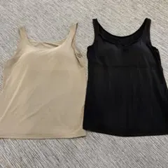 AIRism ブラ付きタンクトップ S 2枚セット