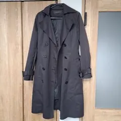 Reflect 　ロングトレンチコート　ネイビー　ベルト付き　M　中綿ライナー付