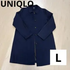 ネイビー ステンカラーコート