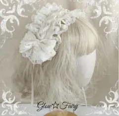 Princess rose フリルレースリボンヘッドドレス beige