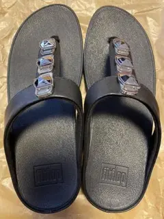 FitFlop Fino Crystal Lock サンダル ブラックのサムネイル