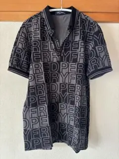 FRED PERRY ロゴプリント ポロシャツ M