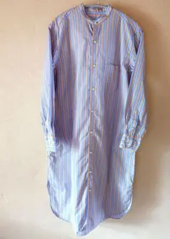 トゥモローランド　マカフィー　バンドカラー　ワンピース　マルチストライプ