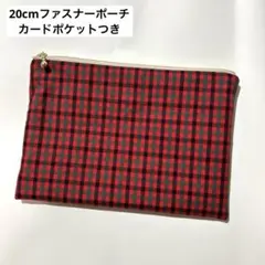 お薬手帳 通帳ケース ファミリアチェック 赤 - メルカリ
