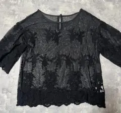PAGEBOY　ブラックレース五分袖トップス