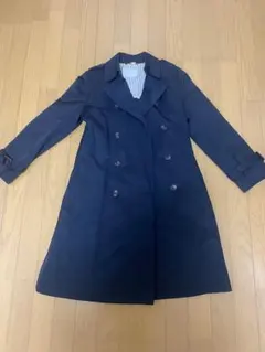 ネイビー トレンチコート ダブルブレスト