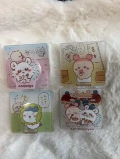 ちいかわ アクリルシーンクリップ ビスケット　モモンガ　古本屋　ハチワレ　4点