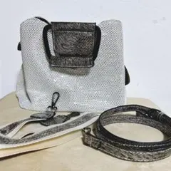 スパンコール3wayバッグ　シルバー