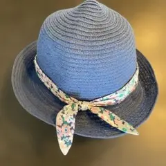 kate spade 花柄リボン付き麦わら帽子 M