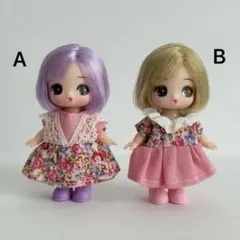 ハンドメイド ぷちリカちゃん服 いちご柄ワンピース2点セット - メルカリ
