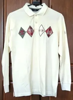 Munsingwear アーガイル刺繍 ゴルフシャツ LL　長袖ポロシャツ