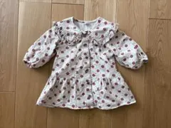 p.premier 小花柄フリル襟ワンピース