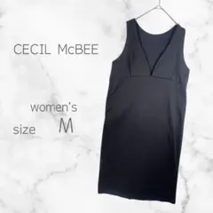 【しまむら】 ノースリーブ ワンピース ブラック ポリエステル