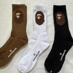 A BATHING APE ソックス 3足セット　フリーサイズ